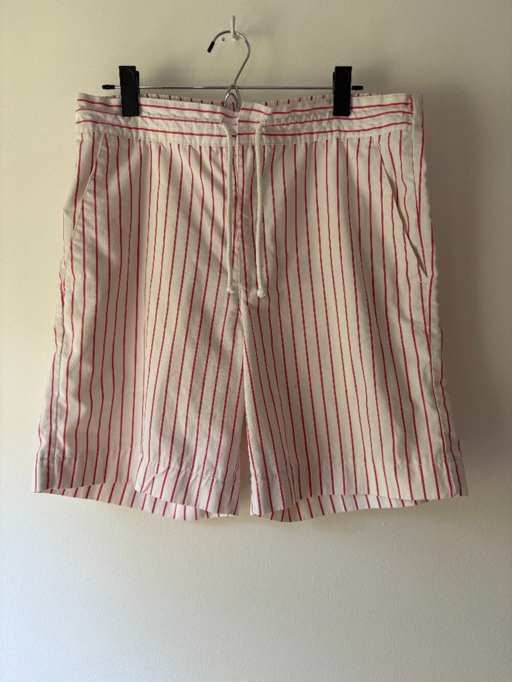 Vintage Ironwood Trading Co Striped Drawstring Shorts Medium Red White
